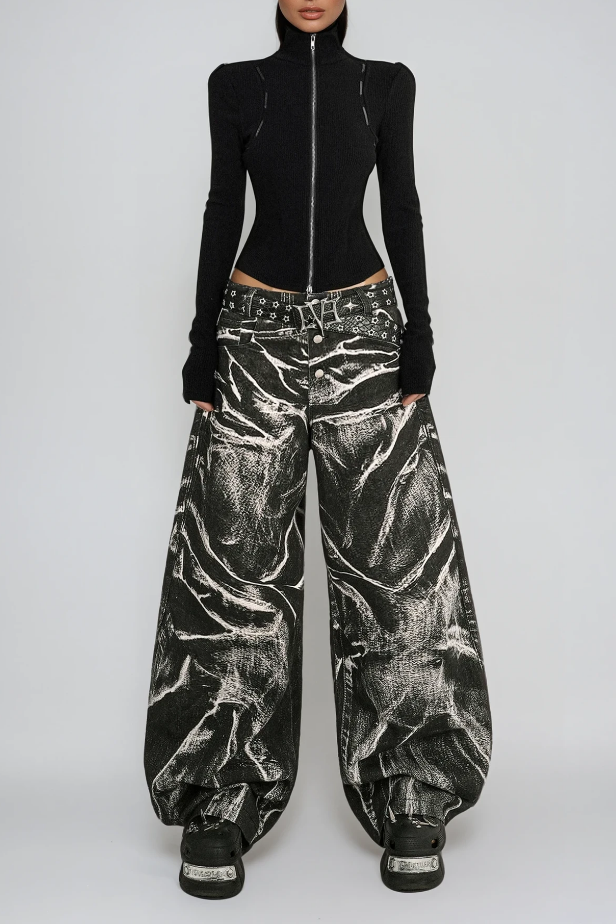 Dilys Print Wide Leg Jeans