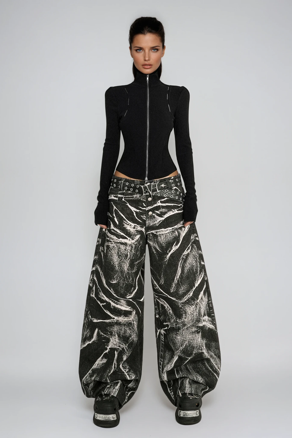Dilys Print Wide Leg Jeans