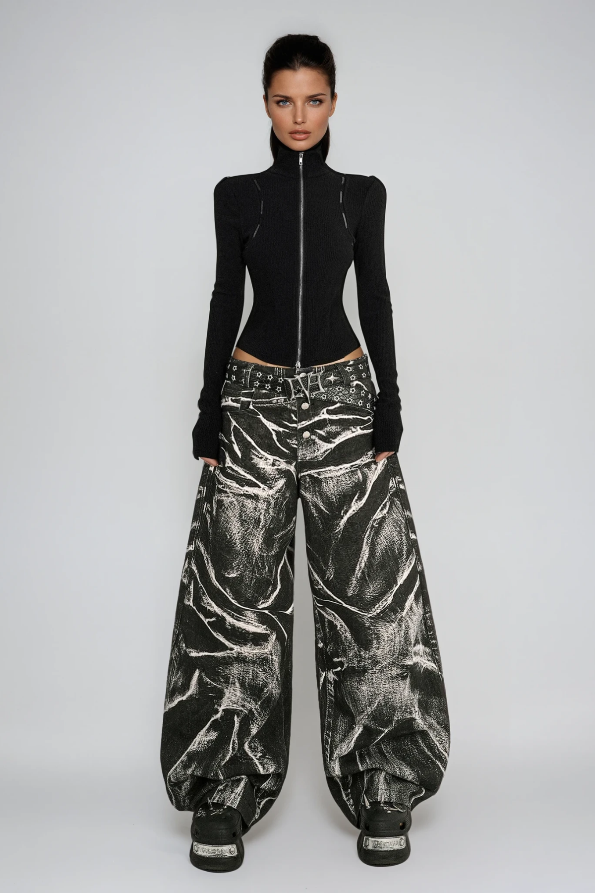 Dilys Print Wide Leg Jeans