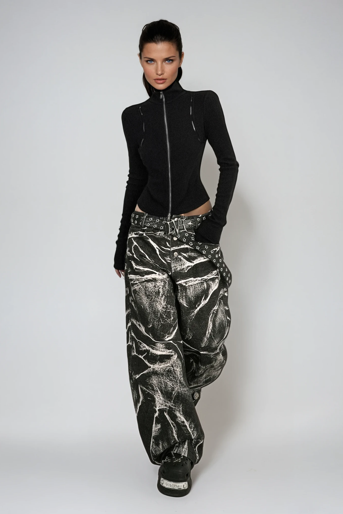 Dilys Print Wide Leg Jeans