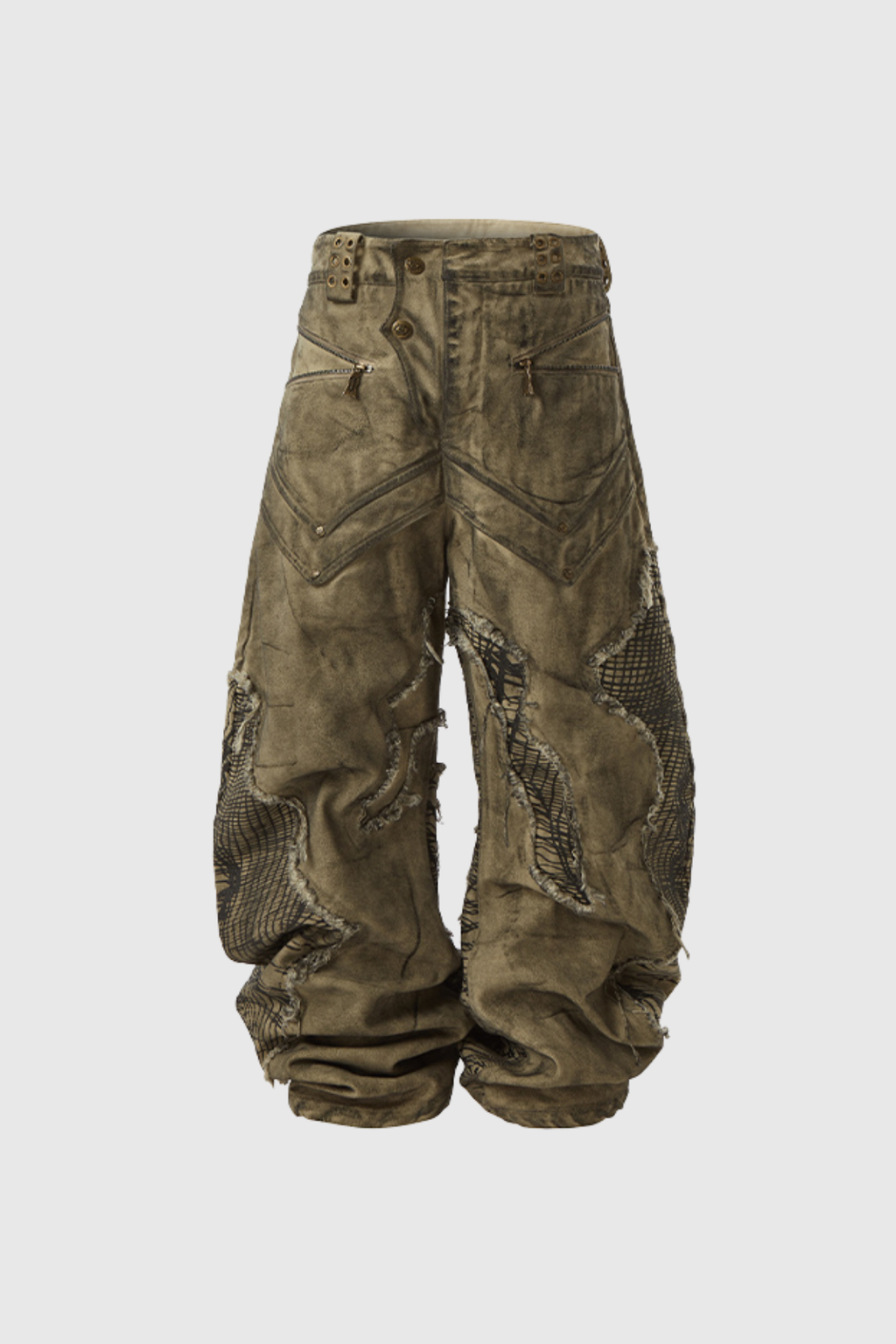 Dima Asymmetric Fringe Jeans