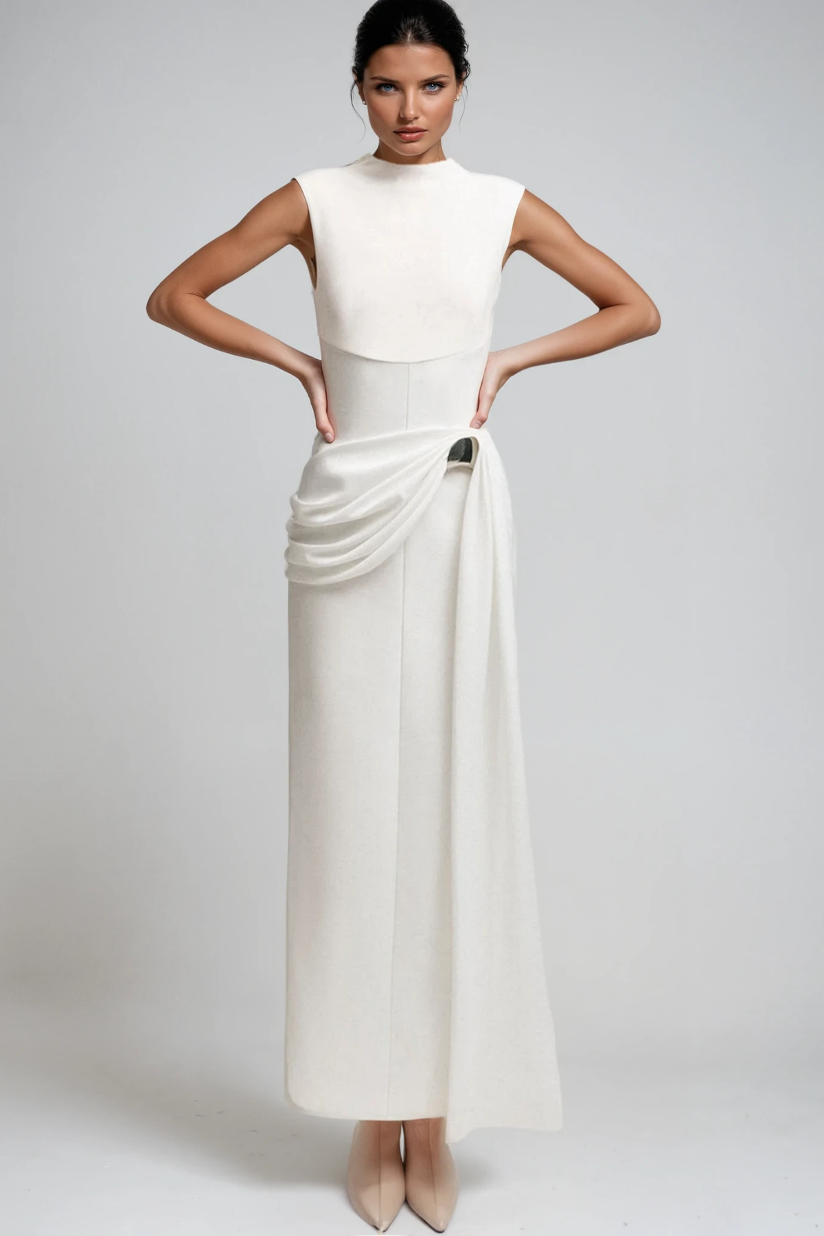 Dimitrije Sleeveless Ruch Maxi Dress