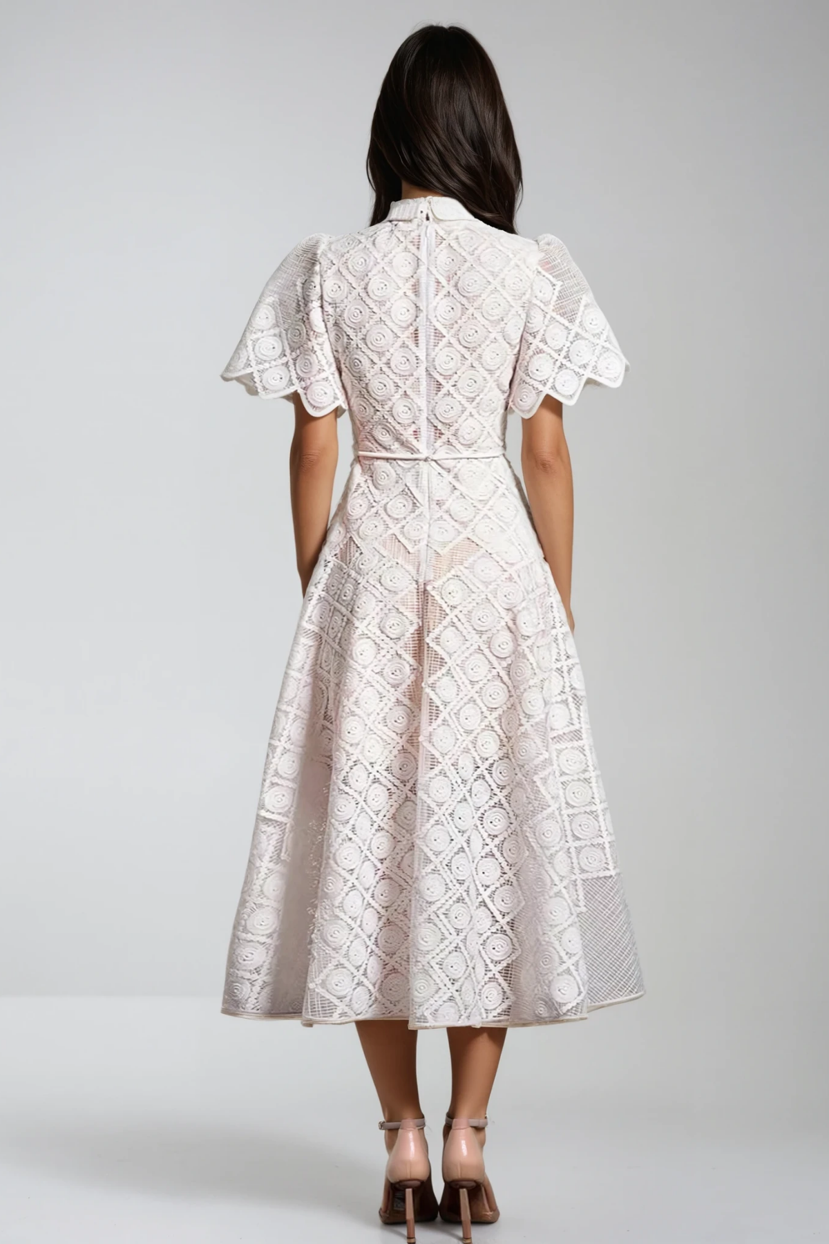 Dimitrios Flower Maxi Embroidered Dress