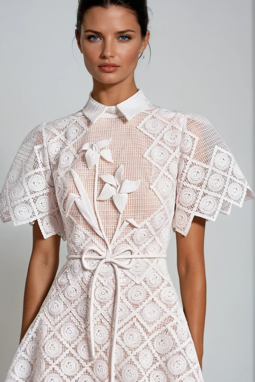 Dimitrios Flower Maxi Embroidered Dress