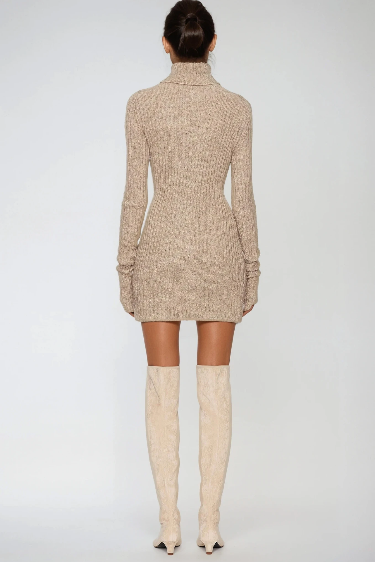 Dinesh High Neck Knit Mini Dress