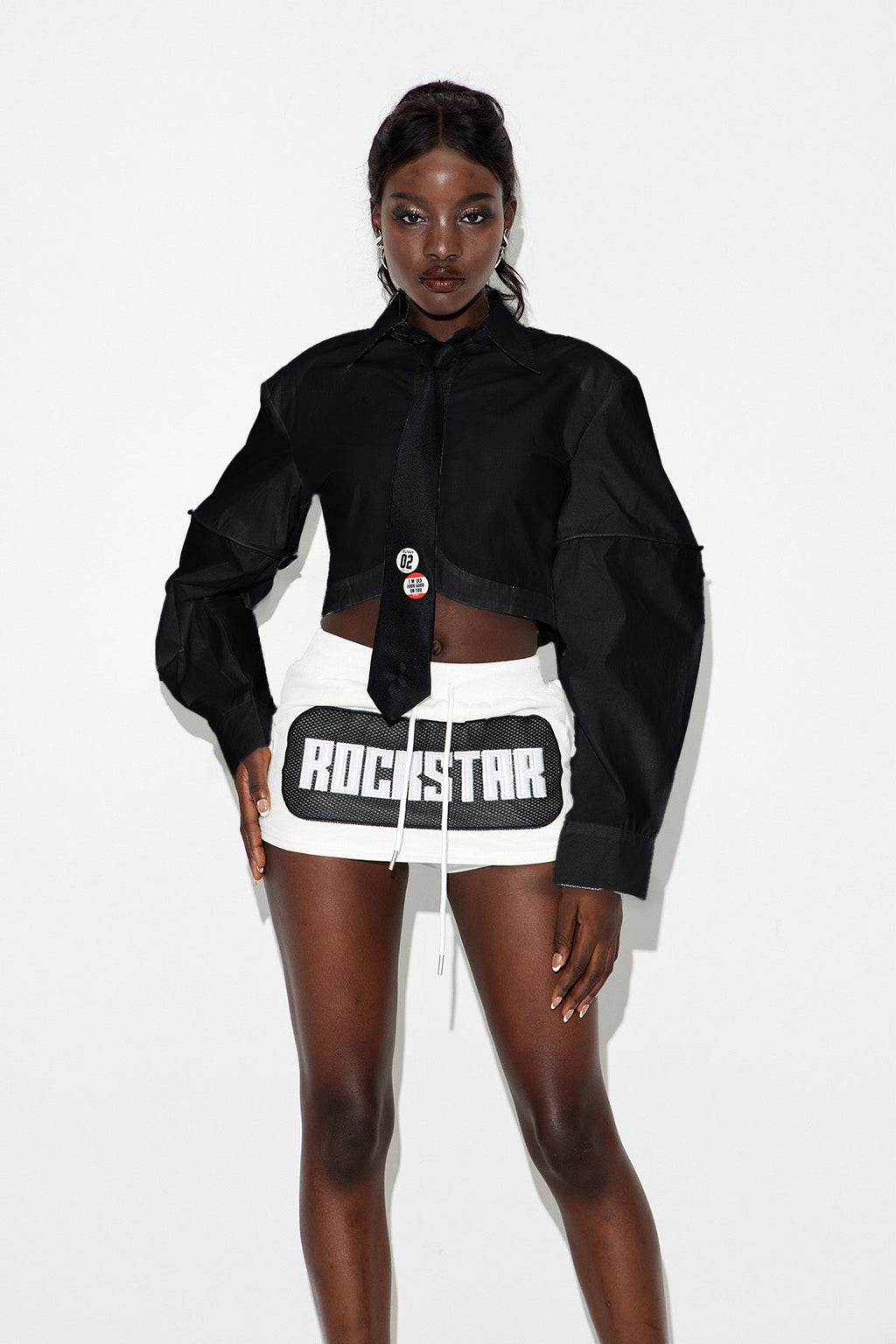 Eadgar Crop Shirt In Black