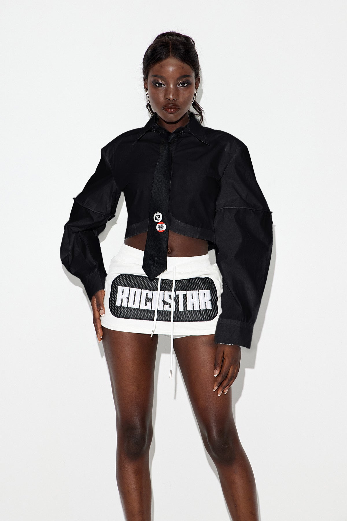 Eadgar Crop Shirt In Black