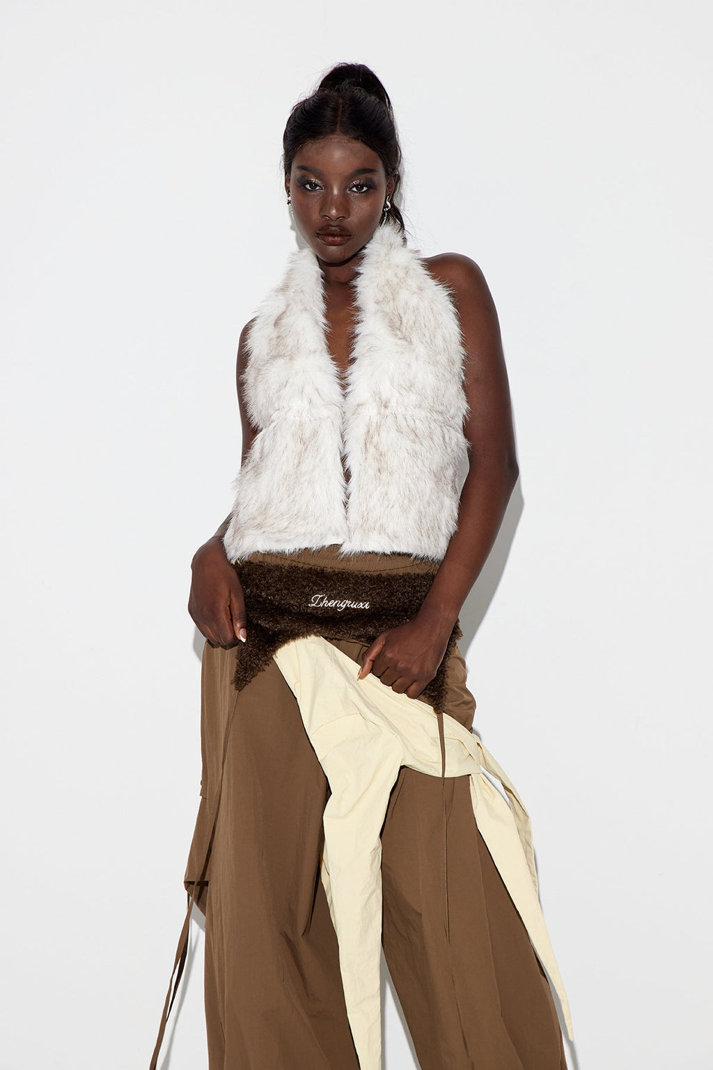 Eadmund Faux Fur Backless Top