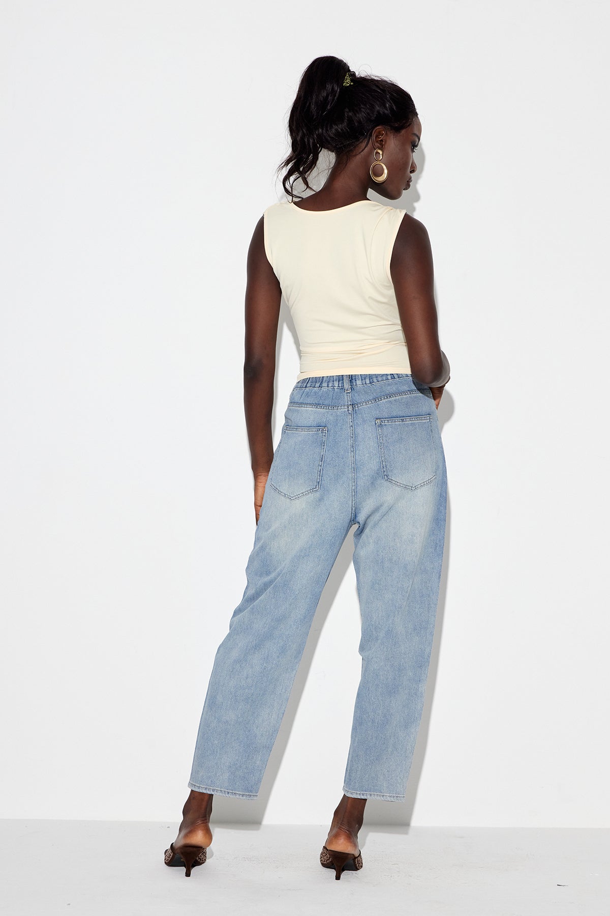 Ealisaid Cowl Neck Bodycon Top