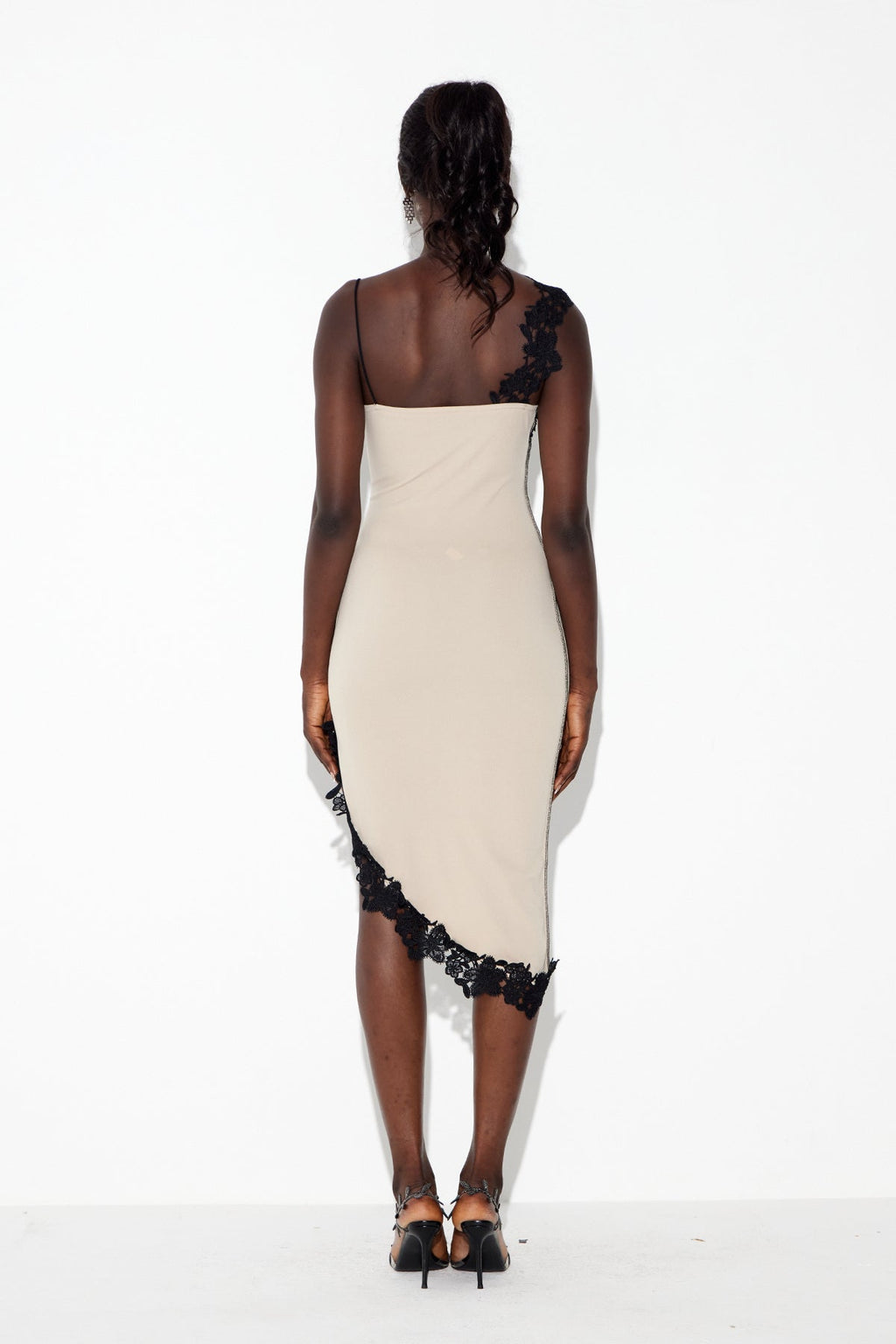 Eastmund Asymmetric Flower Midi Dress