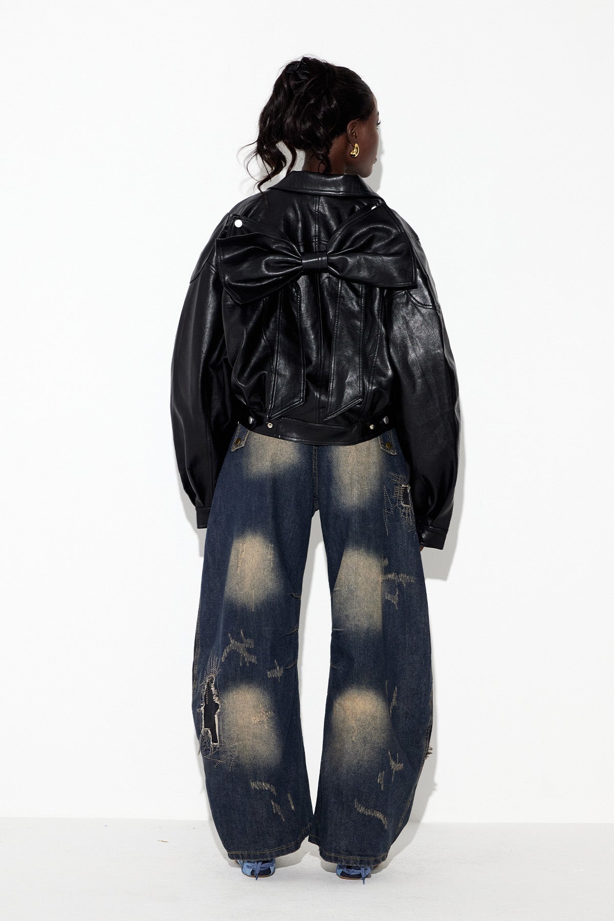 Ebrar Deconstruct Ripped Jeans
