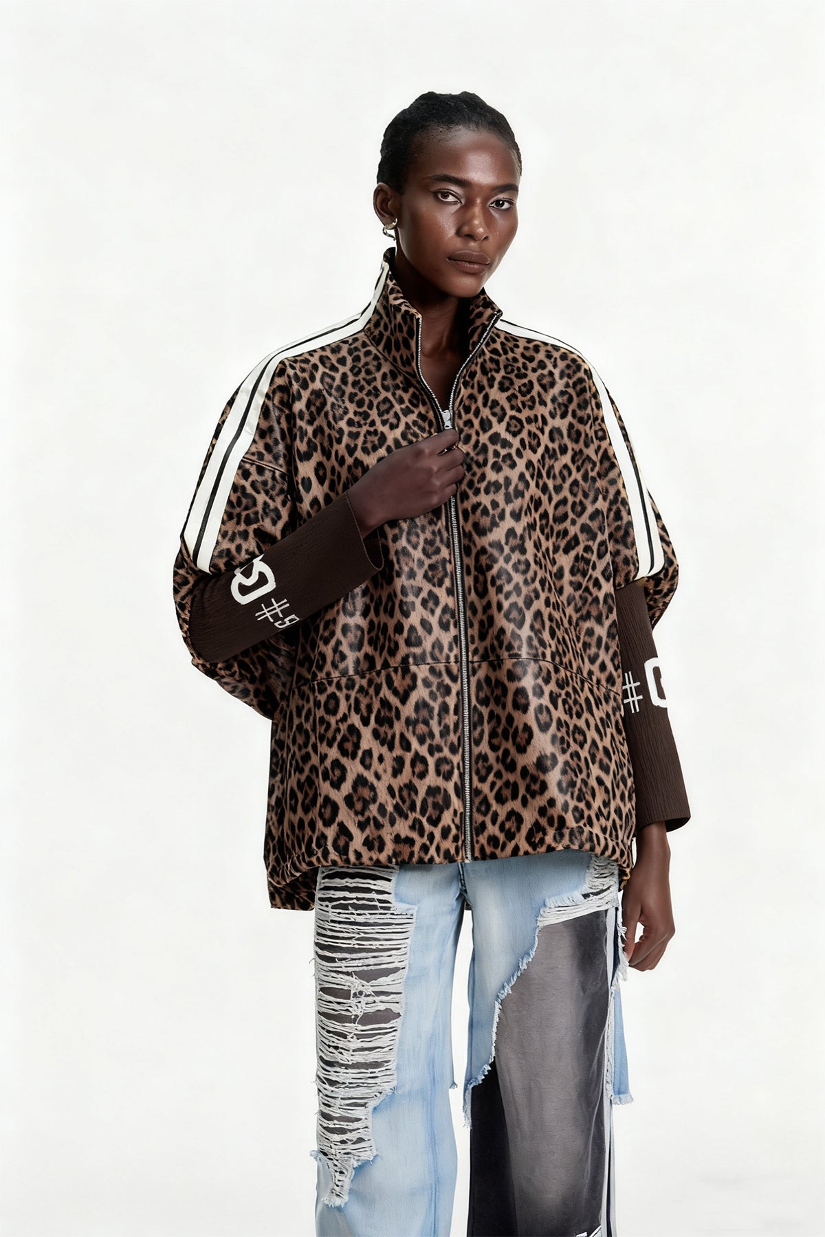 Edel Leopard Leather Jacket