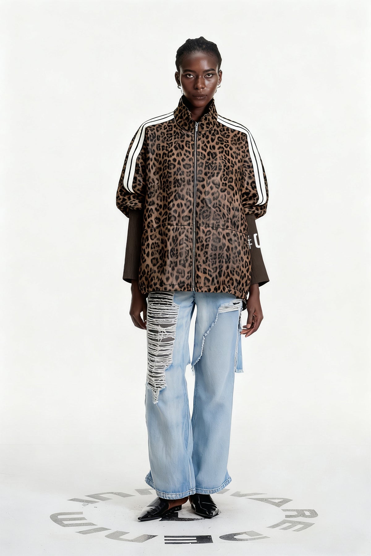 Edel Leopard Leather Jacket