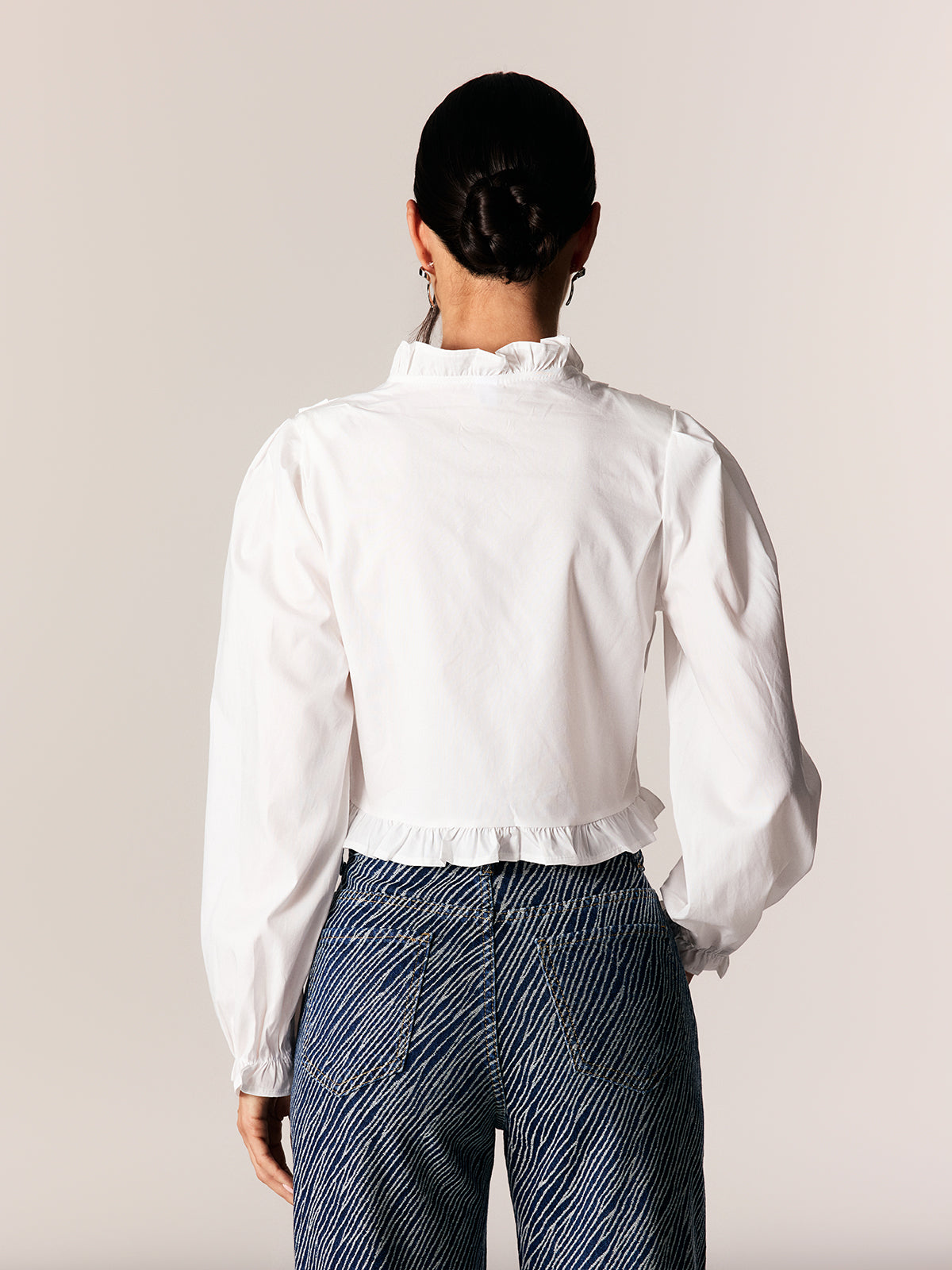 Edeltraut Balloon Sleeve Ruffle Shirt