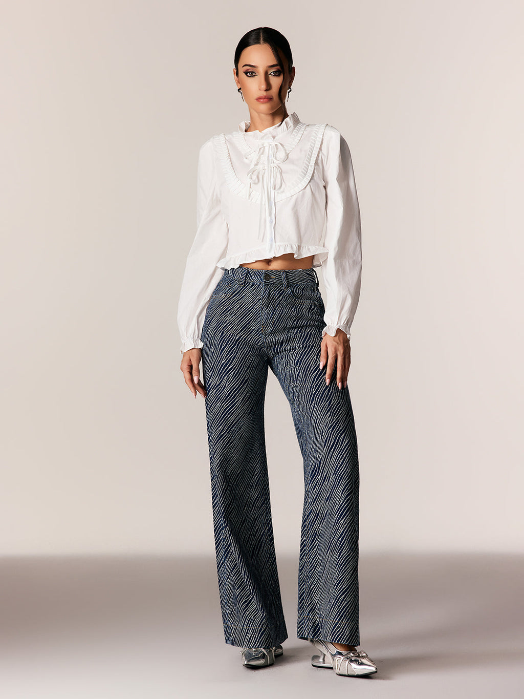 Ederne Stripe Straight Jeans