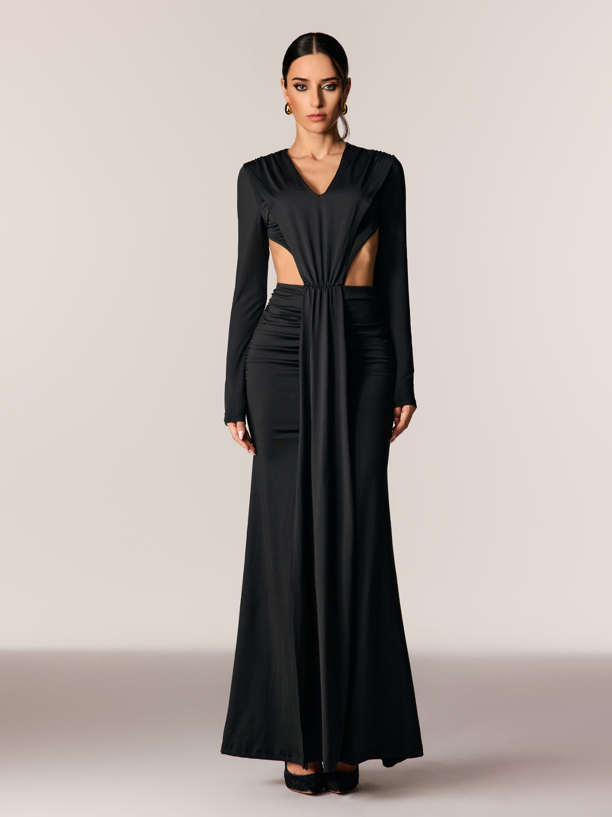 Edite Cutout Ruch Maxi Dress