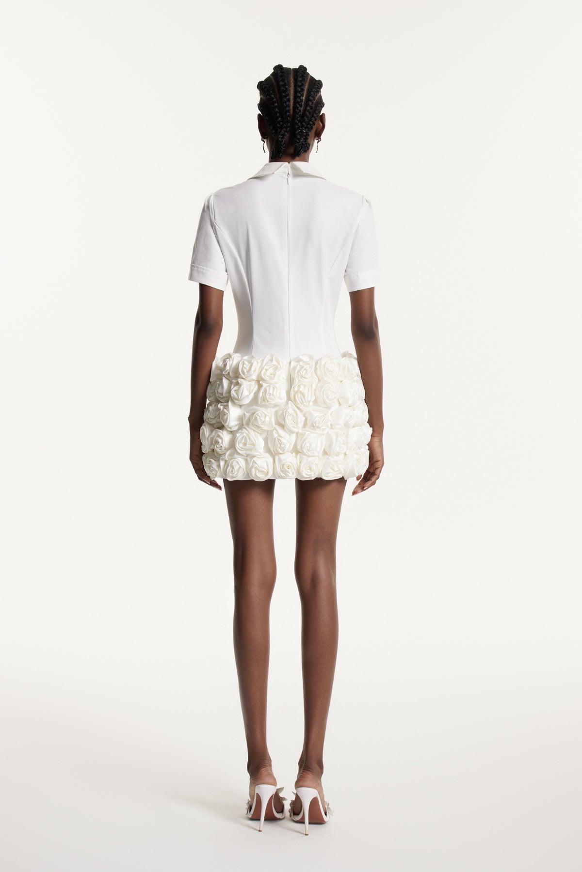 Edmao Flower Ruch Mini Dress