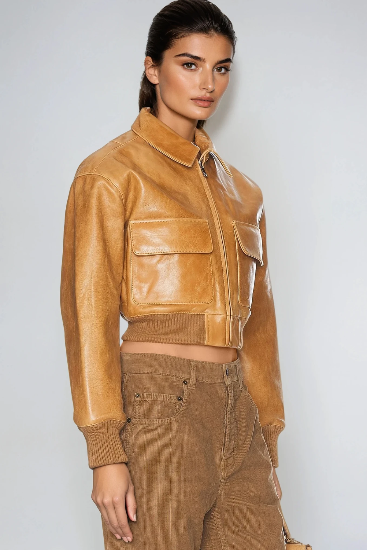 Demon Crop Deconstruct Leather Jacket