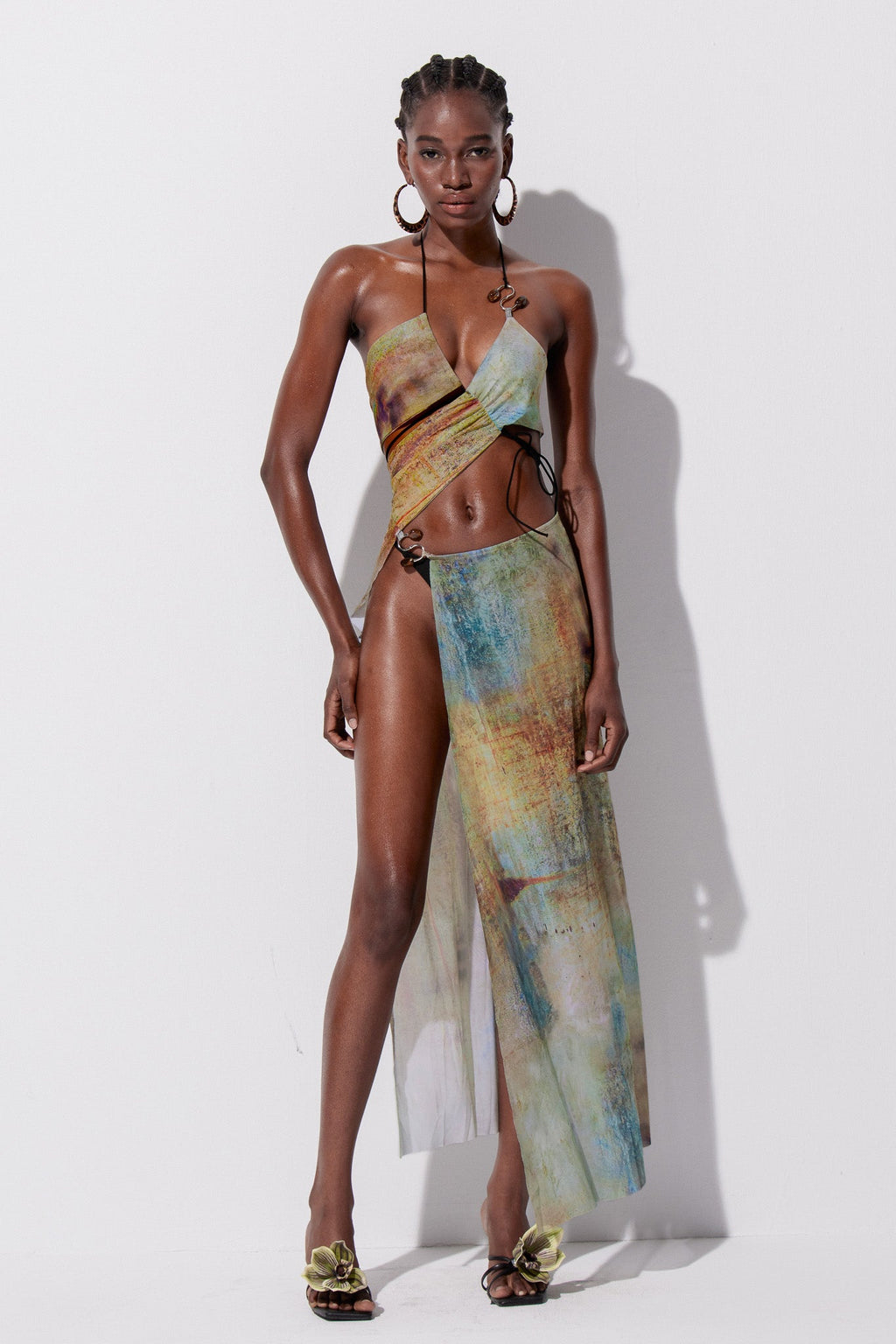 Zane Cutout Asymmetric Maxi Dress