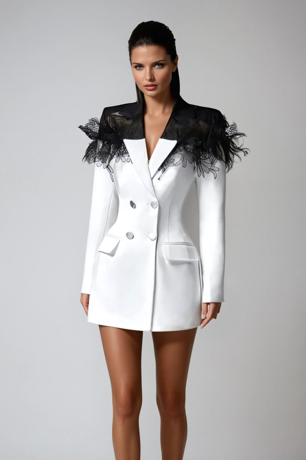 Zarja Lace Lapel Blazer